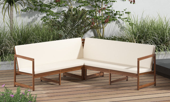 2-teilig - Eckbank Polster mit Rückenlehne - Outdoor